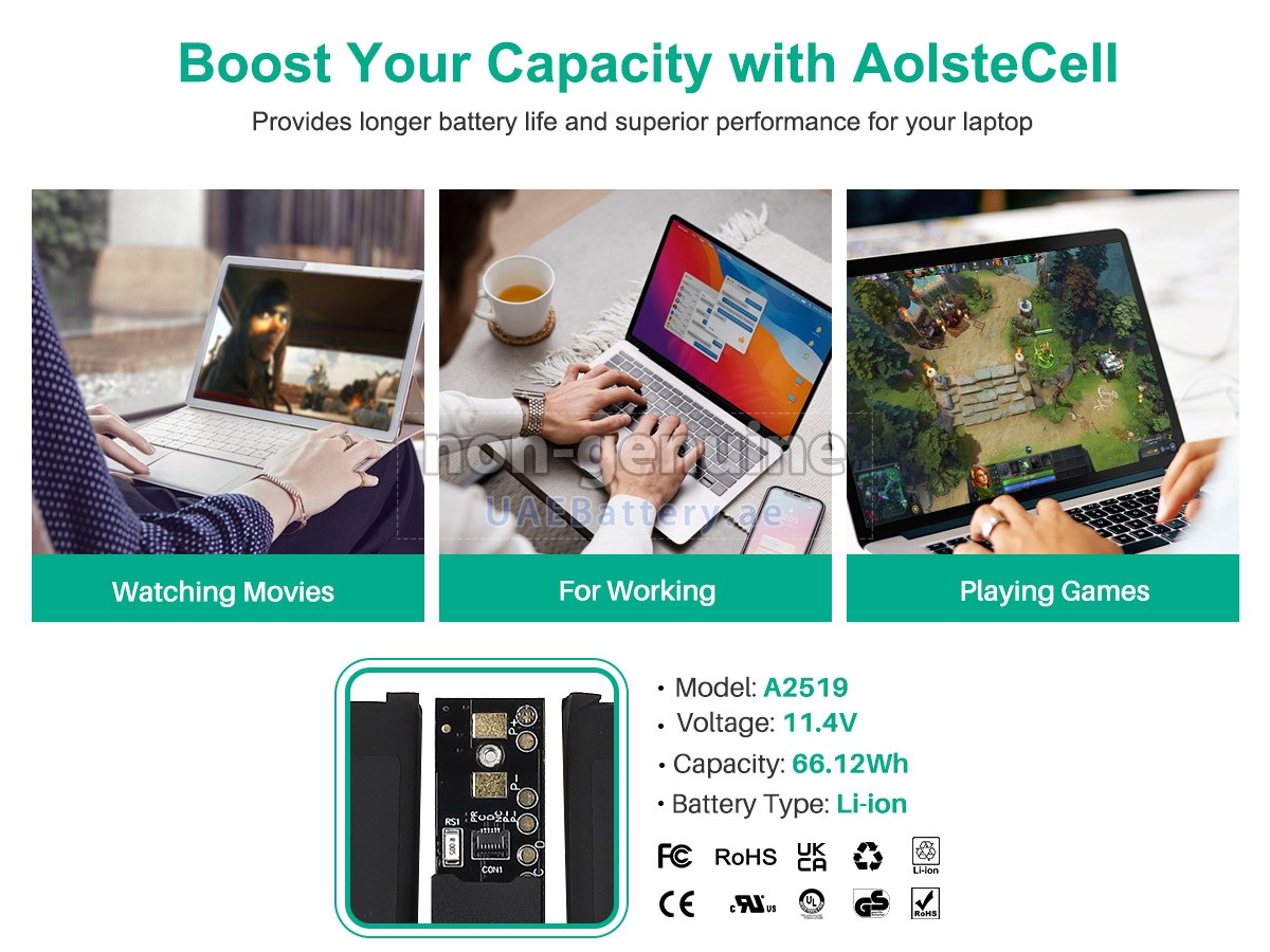 بطارية Apple MacBook Pro M1 Pro 10 CPU/16 GPU 14-inch 3.2GHZ