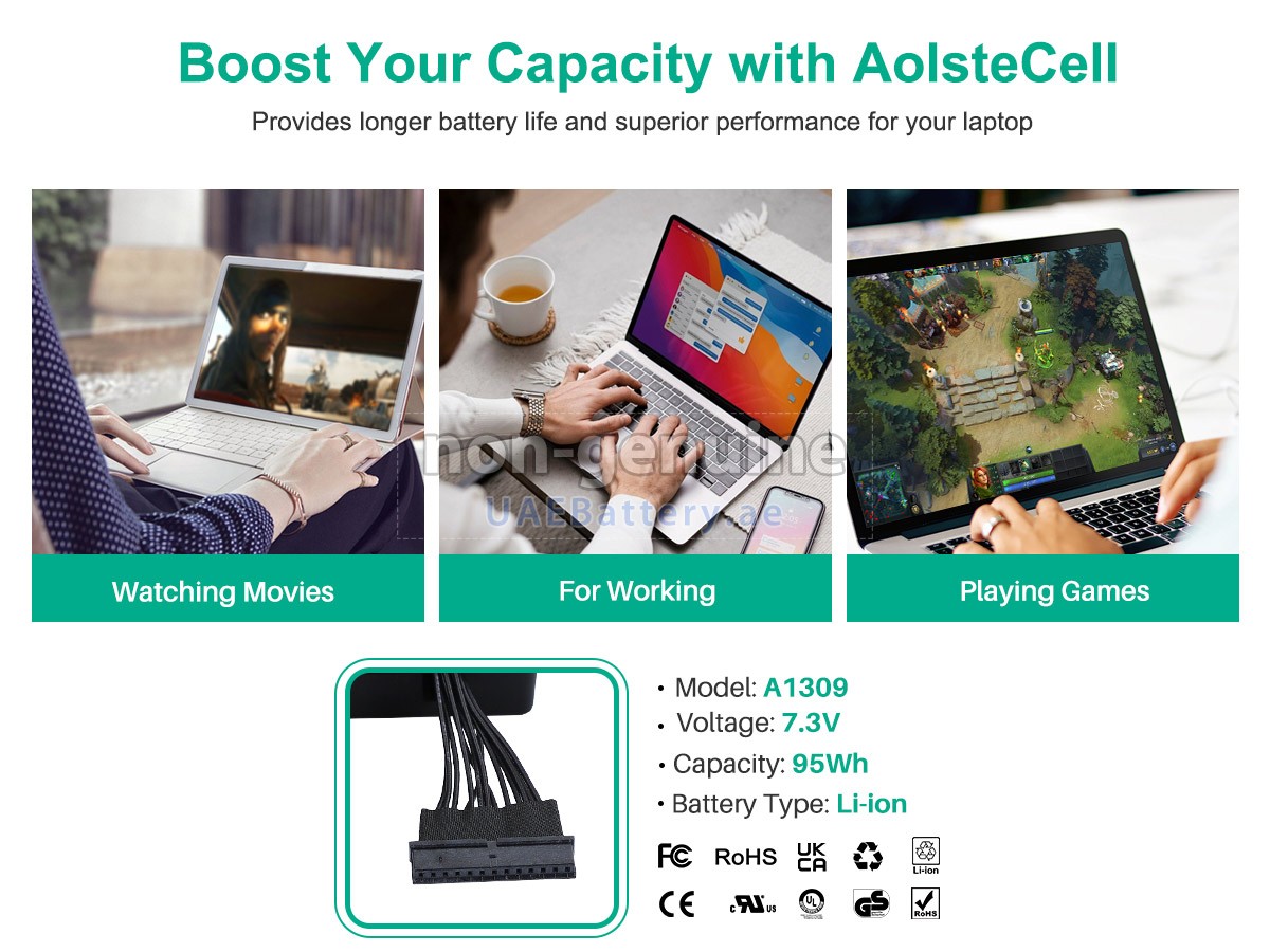 بطارية Apple MacBook Pro Core I5 2.53GHZ 17 inch A1297(EMC 2352*)