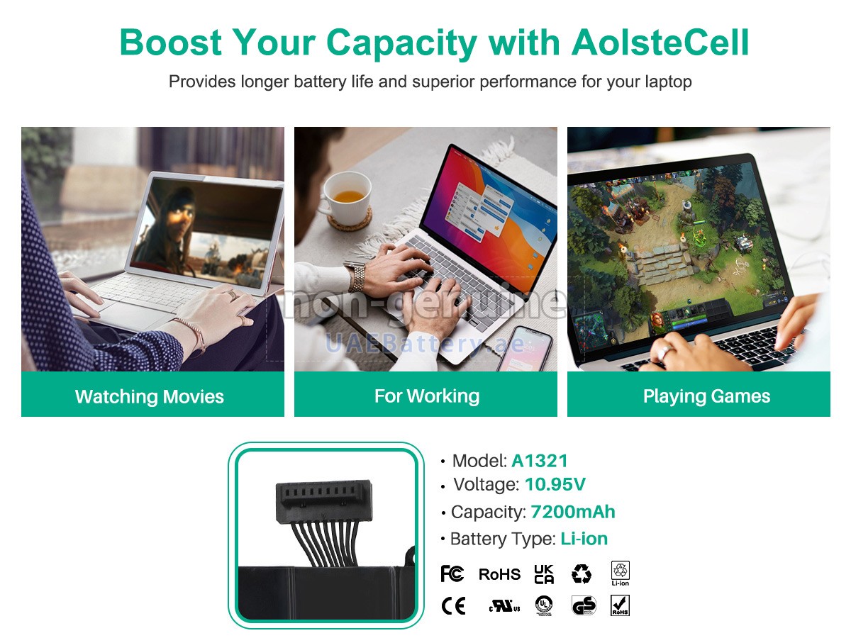 بطارية Apple MacBook Pro MC372LL/A 15.4 inch