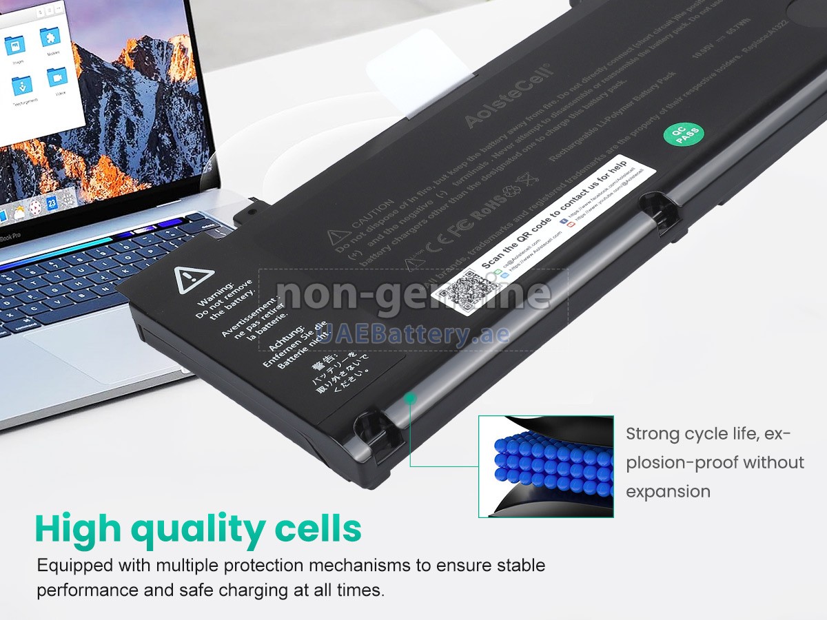 بطارية Apple MacBook Pro Core I5 2.4GHZ 13.3 inch A1278(EMC 2555*)