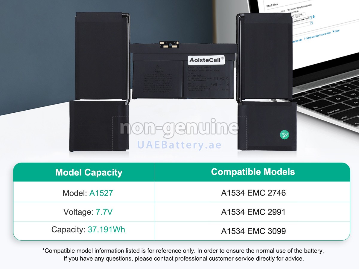 بطارية Apple MacBook Core M 1.3GHZ 12 inch Retina A1534(EMC 2746)