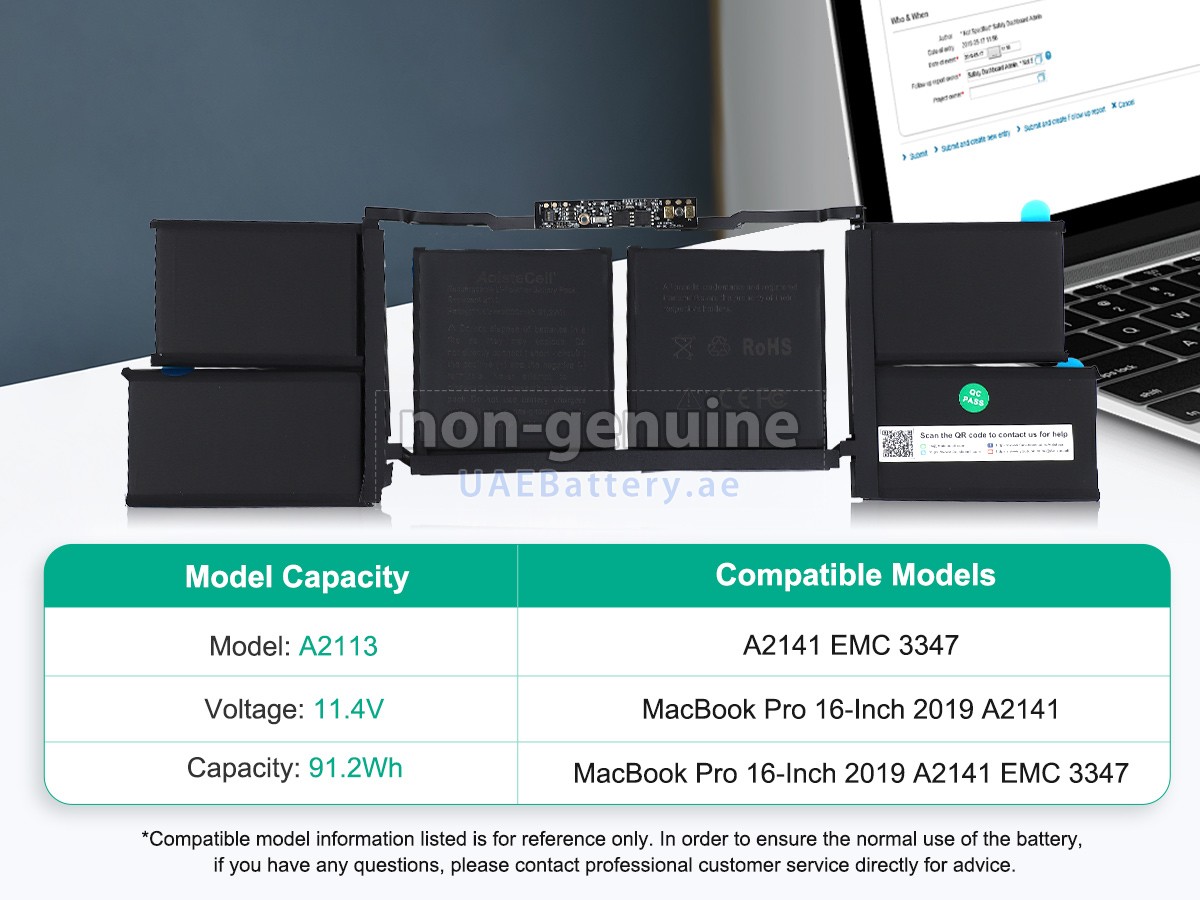 بطارية Apple MacBook Pro 16-inch Core I7 2.6GHZ 2019 5600M
