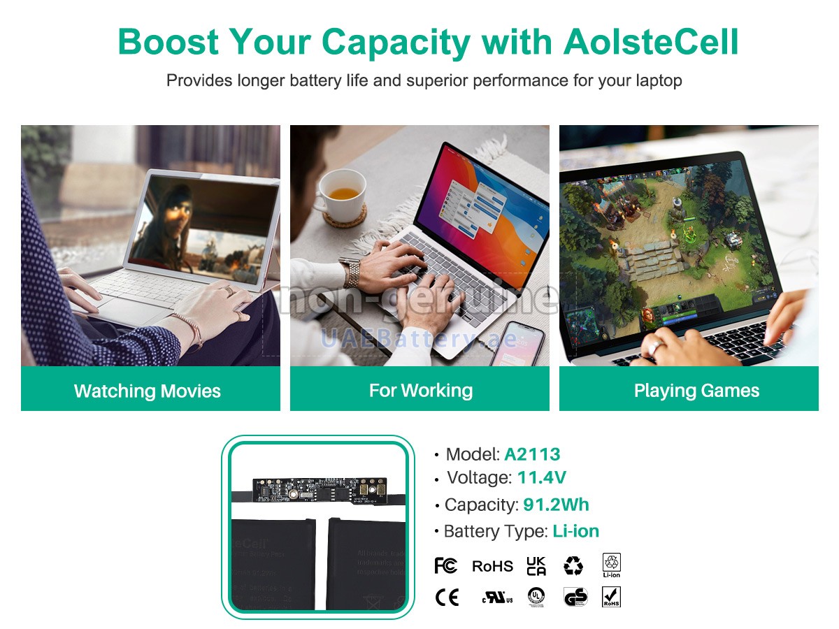 بطارية Apple MacBook Pro 16-inch Core I7 2.6GHZ 2019 5600M