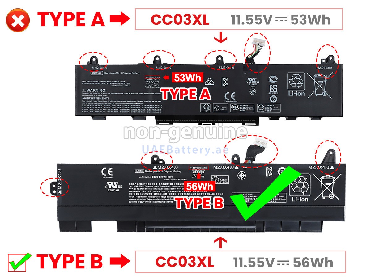 بطارية HP CC03XL