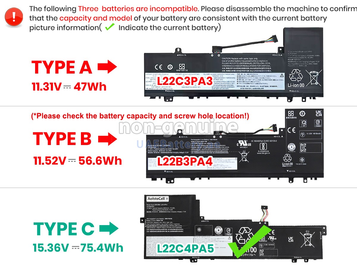 بطارية Lenovo IdeaPad SLIM 5 16ABR8-82XG008EAX